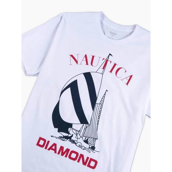 NEW DIAMOND SUPPLY CO. men's nautica tee in white - Picture 3 of 3